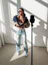 Spodnie damskie OLAVOGA BAMBI 2026 niebieskie - maWer Fashion