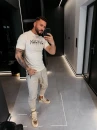 T-shirt męski OLAVOGA CUON 2026 ecru - maWer Fashion