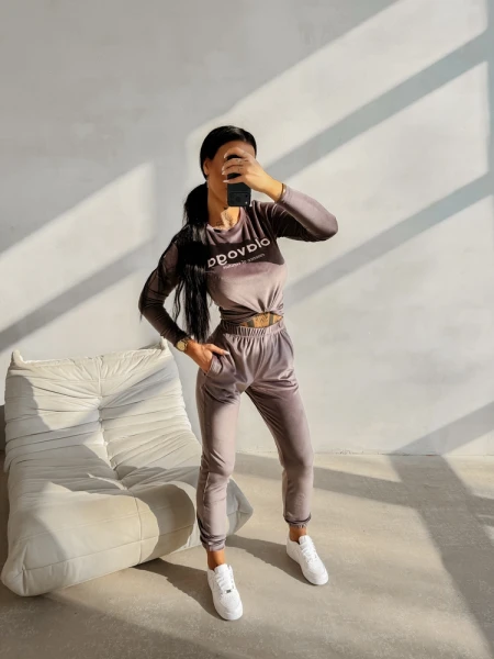 Komplet damski OLAVOGA SELIRA 2026 stone ice - maWer Fashion