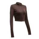 Komplet damski OLAVOGA WINDSCRIPT 2025 brąz - maWer Fashion