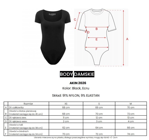 Body OLAVOGA AKIN 2026 czarne - maWer Fashion