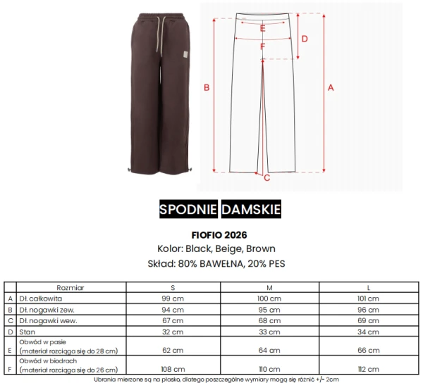 Spodnie damskie OLAVOGA FIOFIO 2026 beż - maWer Fashion
