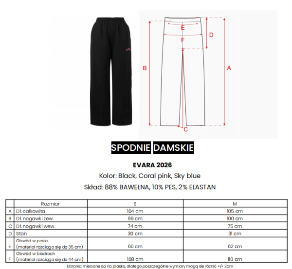 Spodnie damskie OLAVOGA EVARA 2026 czarne - maWer Fashion