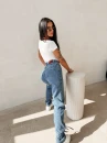 Spodnie damskie OLAVOGA REIRY 2026 niebieskie - maWer Fashion
