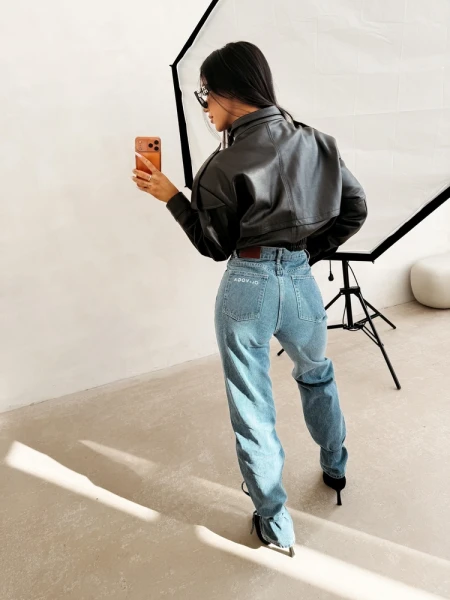 Spodnie damskie OLAVOGA REIRY 2026 niebieskie - maWer Fashion