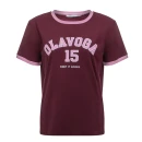 T-shirt damski OLAVOGA ZELVORA 2026 burgund  - maWer Fashion