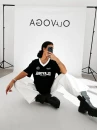 T-shirt damski OLAVOGA LONDON 2026 czarny - maWer Fashion