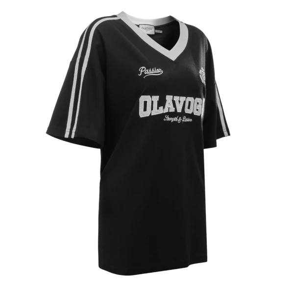 T-shirt damski OLAVOGA LONDON 2026 czarny - maWer Fashion