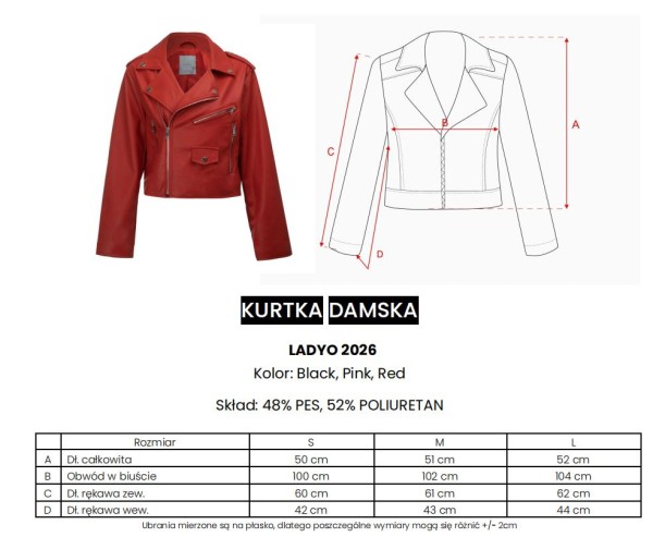 Kurtka damska ramonezka LADYO 2026 czarna - maWer Fashion