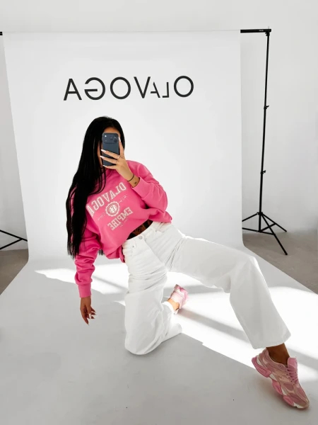 Bluza damska OLAVOGA AMARIS 2026 róż - maWer Fashion