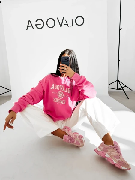 Bluza damska OLAVOGA AMARIS 2026 róż - maWer Fashion