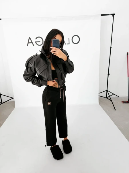 Spodnie damskie OLAVOGA FIOFIO 2026 czarne - maWer Fashion