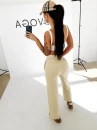 Spodnie damskie OLAVOGA FIOFIO 2026 beż - maWer Fashion