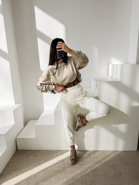 Bluza damska OLAVOGA APERIO 2026 szara - maWer Fashion