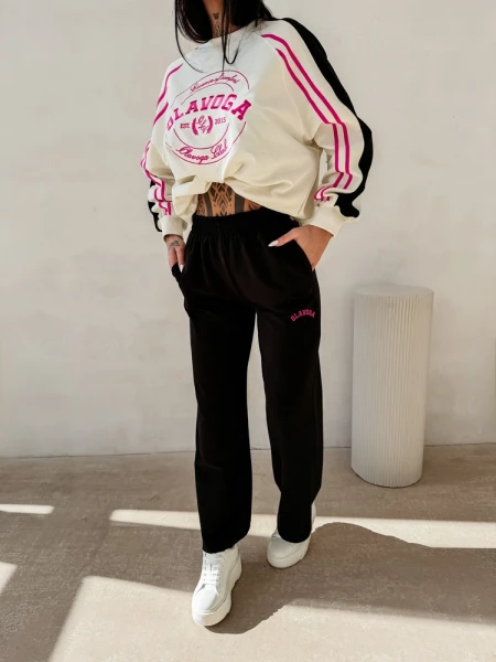 Spodnie damskie OLAVOGA EVARA 2026 czarne - maWer Fashion