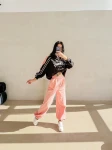 Spodnie damskie OLAVOGA EVARA 2026 koral róż - maWer Fashion