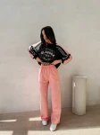 Spodnie damskie OLAVOGA EVARA 2026 koral róż - maWer Fashion