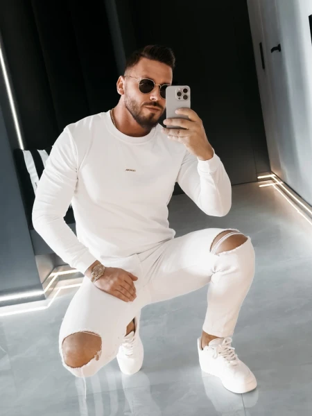 Bluza męska OLAVOGA TENGO 2026 ecru - maWer Fashion