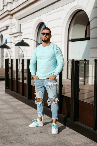 Bluza męska OLAVOGA TENGO 2026 jasny niebieski  - maWer Fashion