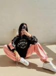 Bluza damska OLAVOGA DELORA 2026 czarna koral róż - maWer Fashion