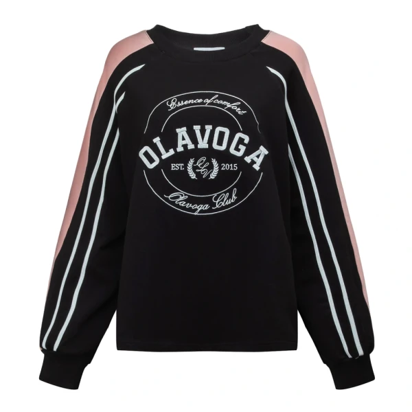 Bluza damska OLAVOGA DELORA 2026 czarna koral róż - maWer Fashion