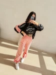 Bluza damska OLAVOGA DELORA 2026 czarna koral róż - maWer Fashion