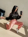 Bluza damska OLAVOGA DELORA 2026 czarna koral róż - maWer Fashion