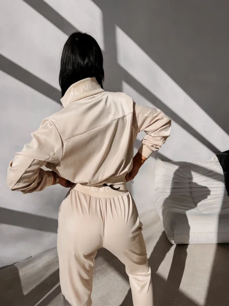 Komplet damski OLAVOGA LORY 2026 beżowy - maWer Fashion