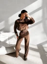 Komplet damski OLAVOGA IMPERIAL 2026 brąz - maWer Fashion