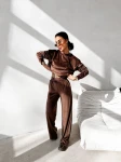 Komplet damski OLAVOGA IMPERIAL 2026 brąz - maWer Fashion