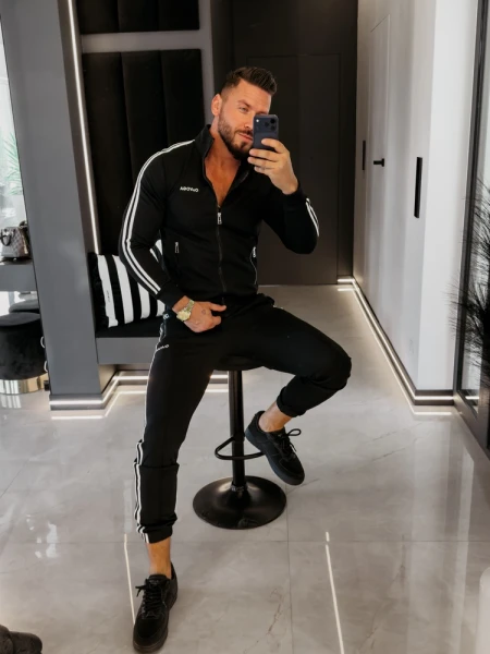 Komplet męski OLAVOGA DEROX 2026 czarny - maWer Fashion