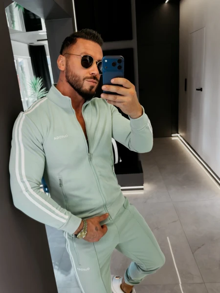 Komplet męski OLAVOGA DEROX 2026 zielony - maWer Fashion