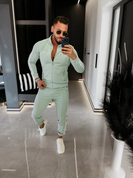 Komplet męski OLAVOGA DEROX 2026 zielony - maWer Fashion