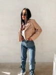 Kurtka damska ramonezka LADYO 2026 róż - maWer Fashion