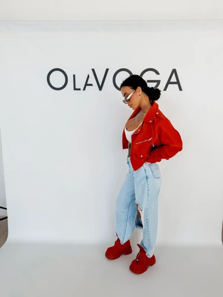 Kurtka damska ramonezka LADYO 2026 czerwona - maWer Fashion