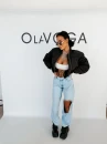 Kurtka damska bomberka OLAVOGA MOONKAO 2026 czarna - maWer Fashion