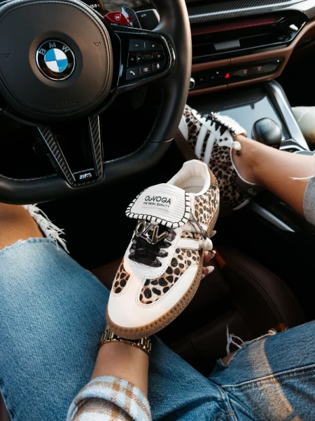 Buty damskie sneakersy OLAVOGA ANATY 2026 leopard  - maWer Fashion