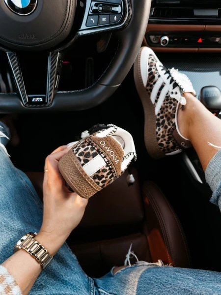 Buty damskie sneakersy OLAVOGA ANATY 2026 leopard  - maWer Fashion
