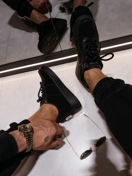 Buty męskie sneakresy OLAVOGA DAYTON 2026 czarne - maWer Fashion