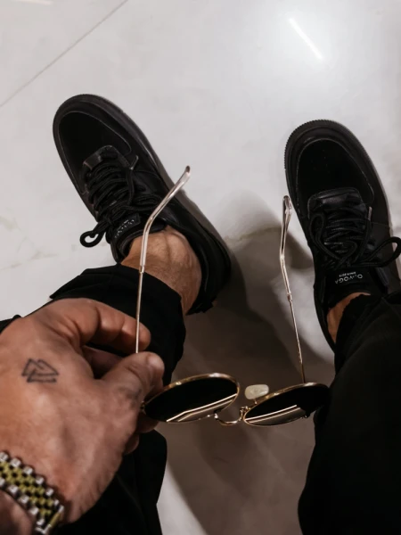 Buty męskie sneakresy OLAVOGA DAYTON 2026 czarne - maWer Fashion