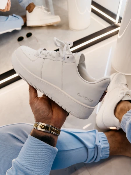 Buty męskie sneakresy OLAVOGA DAYTON 2026 białe - maWer Fashion