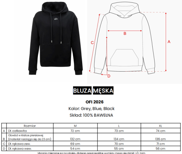 Bluza męska OLAVOGA OFI 2026 szara - maWer Fashion