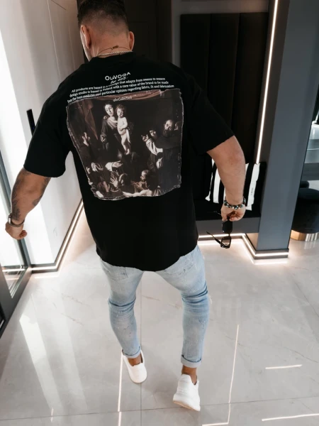 T-shirt męski OLAVOGA NOVAVEON 2026 czarny - maWer Fashion