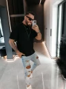 T-shirt męski OLAVOGA NOVAVEON 2026 czarny - maWer Fashion
