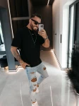 T-shirt męski OLAVOGA NOVAVEON 2026 czarny - maWer Fashion