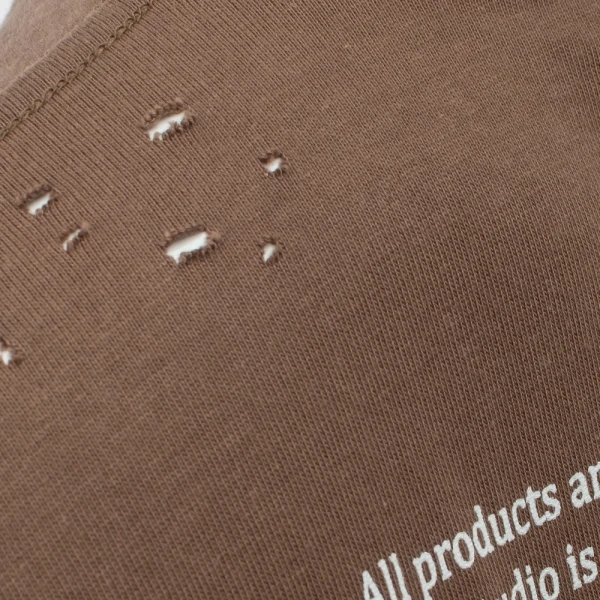 T-shirt męski OLAVOGA NOVAVEON 2026  brązowy - maWer Fashion