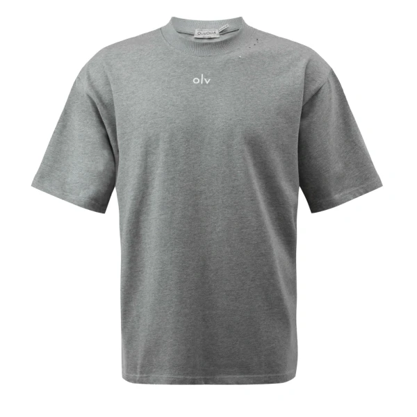 T-shirt męski OLAVOGA NOVAVEON 2026 szary - maWer Fashion