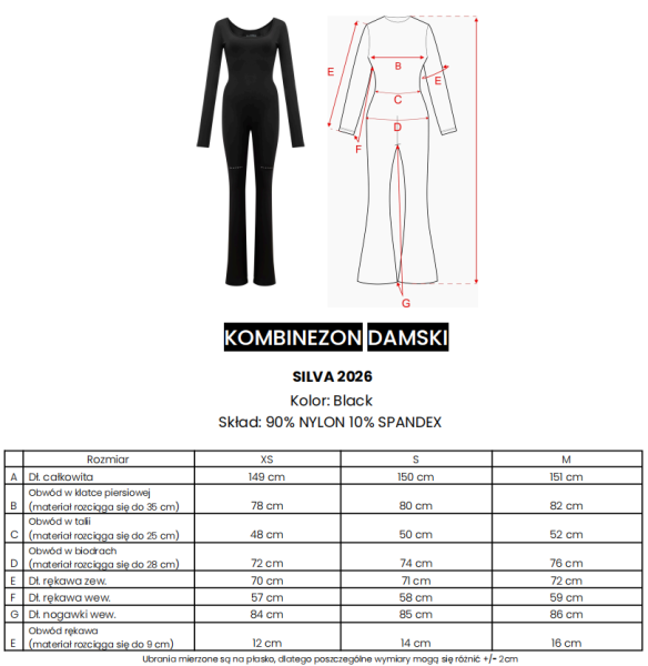 Kombinezon damski OLAVOAGA SILVA 2026 czarny - maWer Fashion