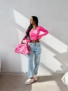 Bluzka damska OLAVOGA LIMI 2026 fuksja - maWer Fashion