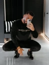 Welurowy komplet męski OLAVOGA SKIP 2026 czarny - maWer Fashion